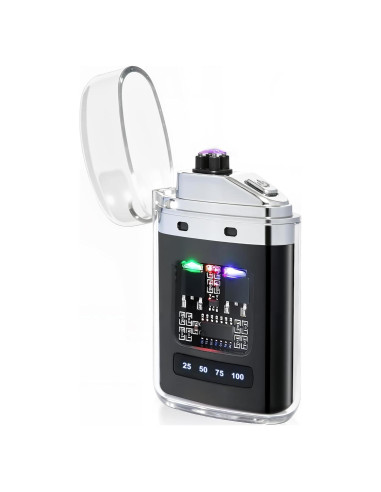 Encendedor Eléctrico Recargable BAJISA Negro Sin Llama