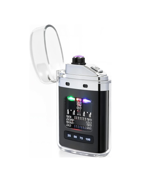 Encendedor Eléctrico Recargable BAJISA Negro Sin Llama Encendedor Eléctrico Recargable BAJISA Negro Sin Llama