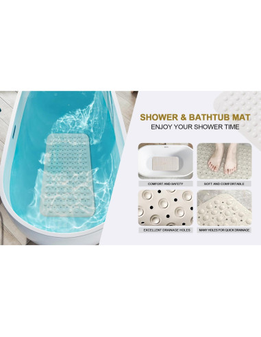 Alfombrilla Antideslizante Beige WarmSnow 69,85 x 38,1 cm