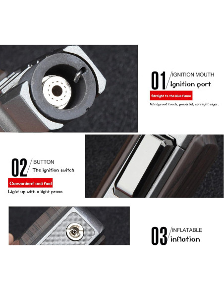 Encendedor de Antorcha Clyqyy Recargable a Prueba de Viento