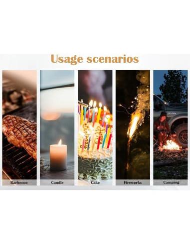 Encendedor Eléctrico Recargable BAJISA Negro Sin Llama