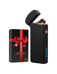 Encendedor Eléctrico Recargable Coquimbo Doble Arco Negro