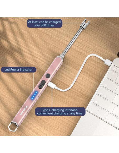 Encendedor Electrónico Futratrix Recargable USB 2 Paquete Azul Oro Rosa Encendedor Electrónico Futratrix Recargable USB 2 Paquete Azul Oro Rosa