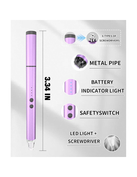 Encendedor Eléctrico Recargable MEIRUBY para Velas Púrpura