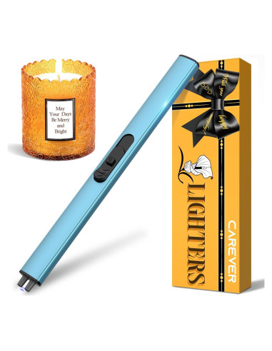 Encendedor eléctrico recargable CAREVER azul - sin llama