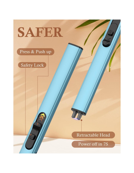 Encendedor eléctrico recargable CAREVER azul - sin llama