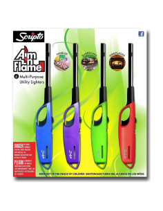 Encendedores Multiusos Scripto AIM 'N Flame, Paquete de 4