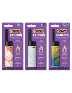 Encendedores Largos BIC EZ Reach - Paquete de 3 para Velas