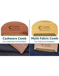 Paquete Peines y Depilador de Suéter Madera de Haya y Cedro 2