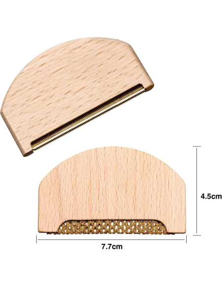 Paquete de 3 Peines de Madera Boao para Pelusa y Cachemira