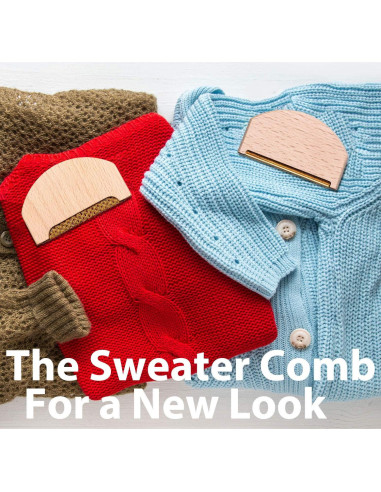 Paquete de 3 Peines de Madera Boao para Pelusa y Cachemira