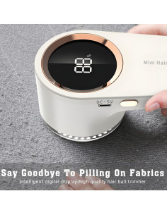 Raspador de Pelusa Eléctrico GHENGUA Blanco con Pantalla LED 2