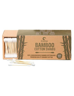 Hisopos de Algodón de Bambú EcoFox 500 Unidades Ecológicos