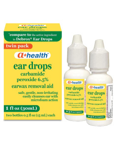 Gotas para eliminar cerumen A+ Health 6.5% - 2 botellas 15 ml