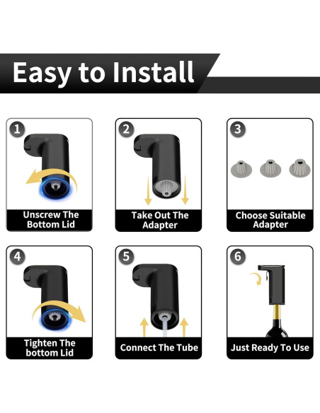 Dispensador de Vino Eléctrico JINJUNYE con Autolimpieza