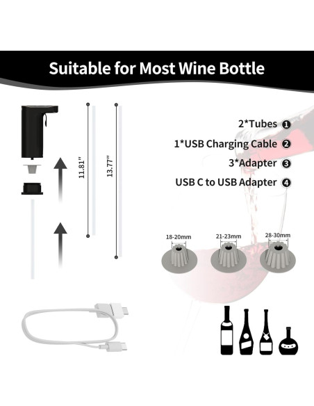 Dispensador de Vino Eléctrico JINJUNYE con Autolimpieza