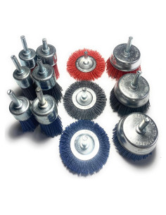 Set de cepillos abrasivos de nylon Signi 12 piezas 6,35 cm