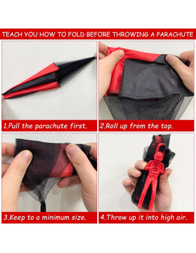 14 Juguetes Paracaídas Jgalnim 40.64x66.99cm 7 Colores