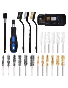 Kit de Cepillos de Alambre Swpeet 24 Piezas 3 Materiales
