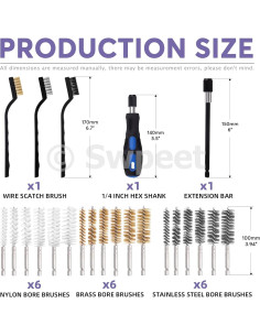 Kit de Cepillos de Alambre Swpeet 24 Piezas 3 Materiales 2