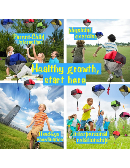 14 Juguetes Paracaídas Jgalnim 40.64x66.99cm 7 Colores