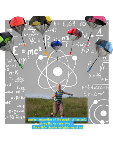 14 Juguetes Paracaídas Jgalnim 40.64x66.99cm 7 Colores