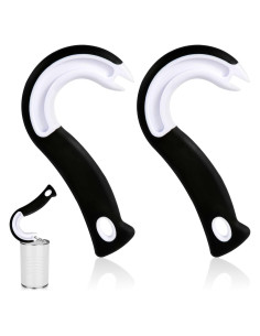 2 Piezas Abre Latas de Anilla Lasuroa - Negro 15x9 cm