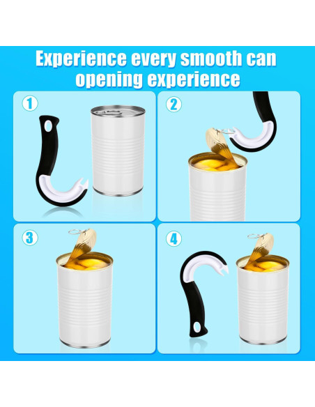 2 Piezas Abre Latas de Anilla Lasuroa - Negro 15x9 cm