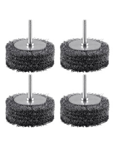 Juego de 4 Cepillos de Alambre Rocaris 3" para Taladro