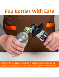 Abrelatas manual Amazon Basics 22 cm acero inoxidable negro 2