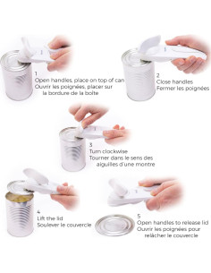 Abrelatas manual Starfrit Little Beaver - Blanco - Seguro y fácil 2