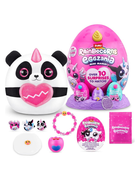 Peluche Panda Eggzania Mini Mania ZURU 408g 17.6x23.5cm