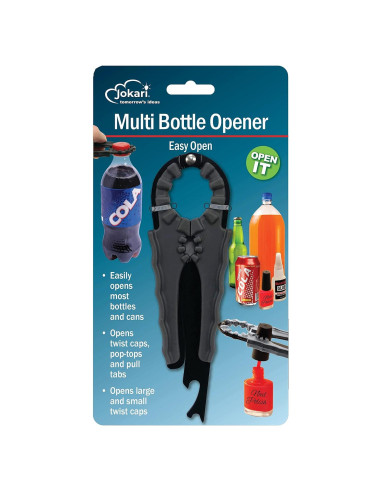 Abrebotellas Múltiple Jokari 3 en 1 Negro 22,86 cm