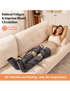 Masajista de Compresión de Piernas Shine Well - 3 Modos, 3 Intensidades, Ajustable 2