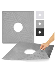 Alfombrilla de Ducha Vive Antideslizante 55,88 cm Goma Gris
