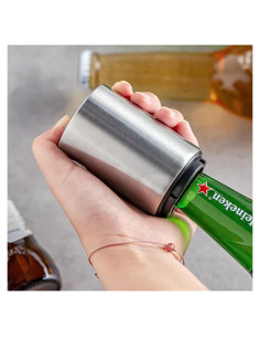 Abrebotellas Automático HTBMALL de Acero Inoxidable 8.5x5 cm