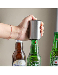 Abrebotellas Automático HTBMALL de Acero Inoxidable 8.5x5 cm 2