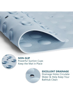 Alfombra de Baño Antideslizante ComfiLife 101x40 cm Azul 2