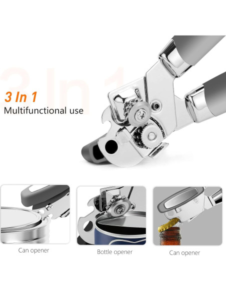 Abrelatas Manual Multifuncional OUTWAY Acero Inoxidable
