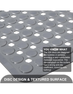 Alfombra de Baño Antideslizante TEESHLY 88,9x41,4 cm Gris 2