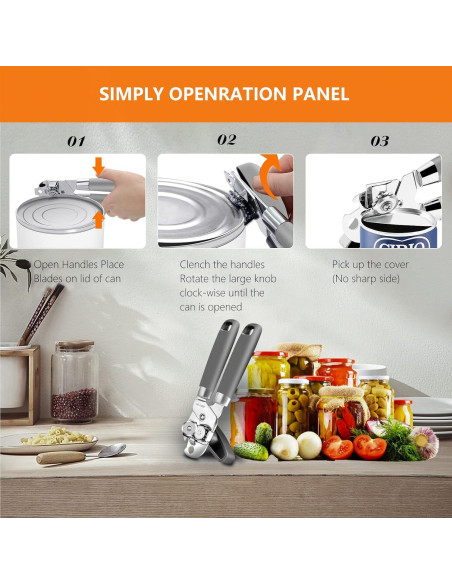 Abrelatas Manual Multifuncional OUTWAY Acero Inoxidable