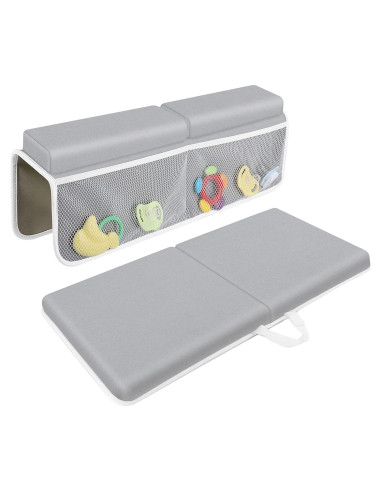 Almohadilla de Baño Bebé Gris con Almohadilla para Codos