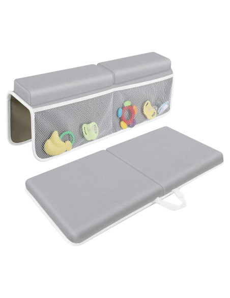 Almohadilla de Baño Bebé Gris con Almohadilla para Codos