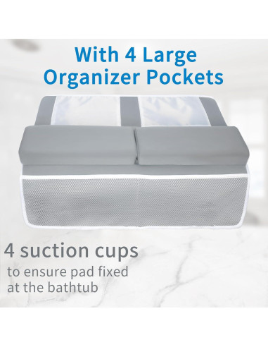 Almohadilla de Baño Bebé Gris con Almohadilla para Codos