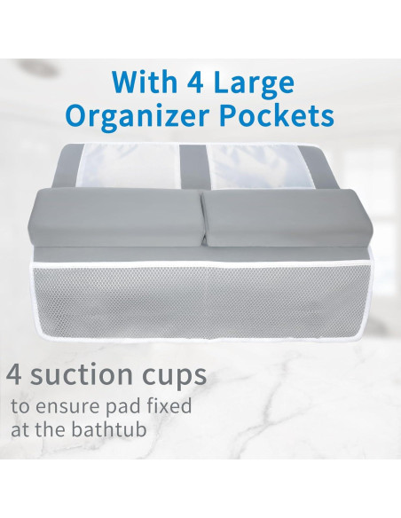 Almohadilla de Baño Bebé Gris con Almohadilla para Codos