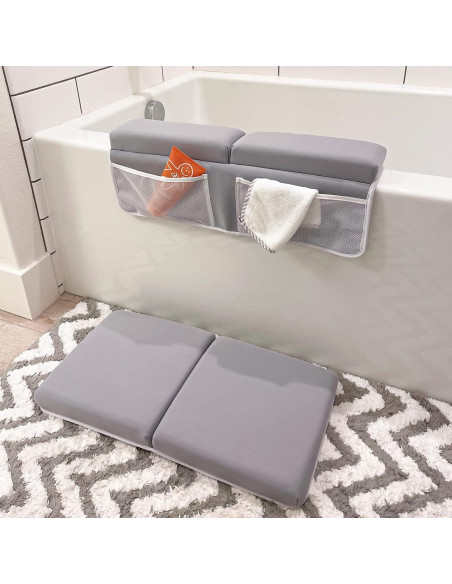 Almohadilla de Baño Bebé Gris con Almohadilla para Codos