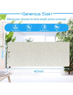 Alfombra Antideslizante OXTAIL 40x101 cm PVC Blanca 2