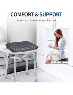 Cojín para Asiento de Ducha Anycosy Gris Mediano Antideslizante 2