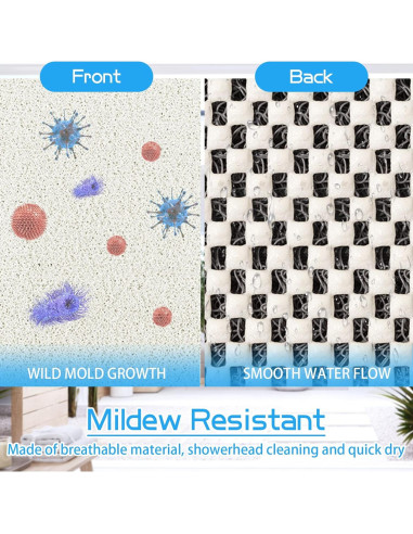 Alfombra Antideslizante OXTAIL 40x101 cm PVC Blanca