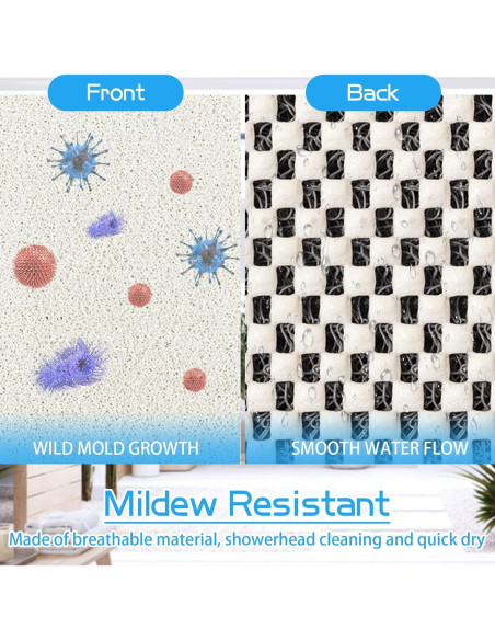 Alfombra Antideslizante OXTAIL 40x101 cm PVC Blanca